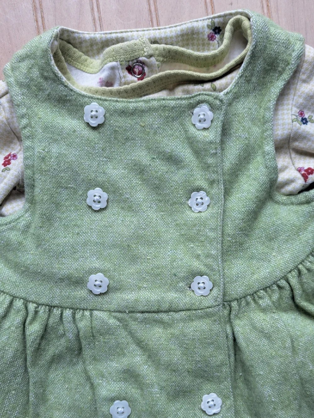 Gymboree Wool Blend Floral Embroidered Jumper Dress Top Set Baby Girl Infant